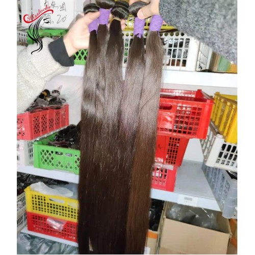  36" 38" 40" 42" 44" inches added Exotic Weave Raw Virgin Bohemian Super long Natural Straight Human Hair Extension single bundle deal 100g Nice ends