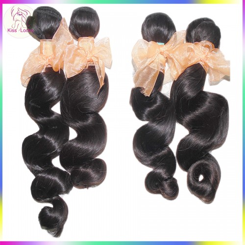 Sample Single bundle (3.5oz) 10A Top Unprocessed Natural Loose Wave Brazilian Virgin Human Hair Weave 12"-28" Fast Delivery
