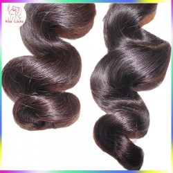 Sample Single bundle Top Unprocessed Natural Loose Wave Brazilian Virgin Human Hair Weave Fast Delivery