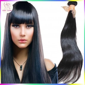 Life Saver 10A Real Soft Brazilian Weave Virgin Hair Extension Straight 1 Bundle Color #1B KissLocks RAW