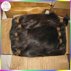 Double Drawn Bulk human hair for braiding VIRGIN Raw Malaysian hair 100g/bundle No wefts Straight texture 