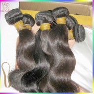 Unprocessed Cambodian Body Wavy Virgin Hair 4pcs Mix lots(18,20,22,24 ) Natural Dark Brown CAN BE DYED