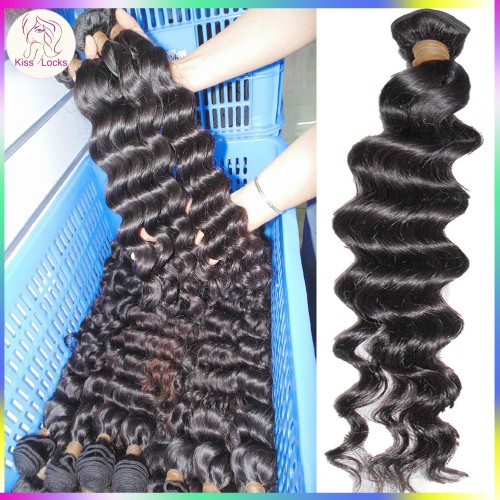 KissLocks RAW Hair Romantic Easy Curls Loose Virgin Cambodian Human Hair Weave 2 Bundles Deal Next 2 day shipping