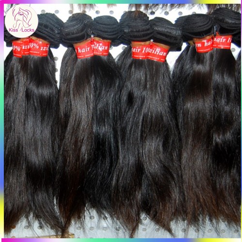 Brownish 10A Virgin Unprocessed Eurasian Human hair Straight 3 bundles Factory Picture Kiss Locks RAW Hair