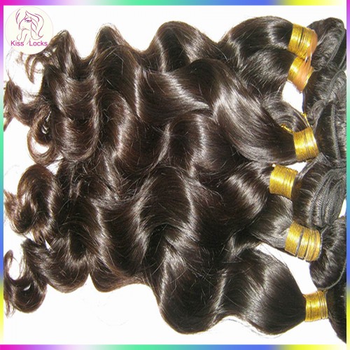 The Softest Natural More Wavy hair Virgin Loose Wave Filipino weaves 4pcs/lot Wonderful shopping KissLocks Collection