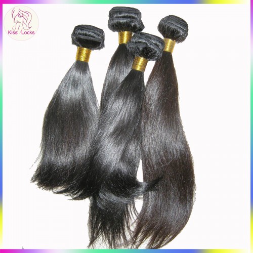 Kiss Locks Natural Straight Virgin RAW Filipino Hair 3pcs(mix lot 16,18,20) ,95-100grams/piece,Silky hair Weave