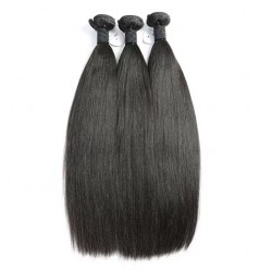 Medium coarse Very light yaki straight filipino hair 2 or 3 bundles deal custom order ship in 7 days