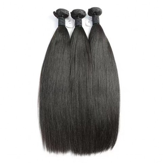 Medium coarse Very light yaki straight filipino hair 2 or 3 bundles deal custom order ship in 7 days