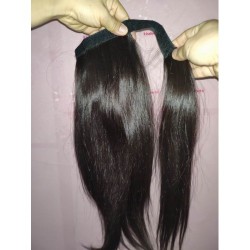 Drawstring Ponytail Raw cuticle aligned Filipino Human Hair Straight 100g/pack one donor hair 