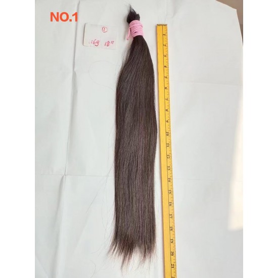 European Bulk Hair raw baby hair silky straight texture natural brownish color Original single donor hair
