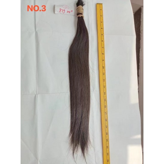 European Bulk Hair raw baby hair silky straight texture natural brownish color Original single donor hair