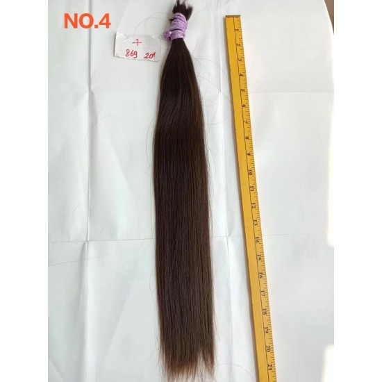 European Bulk Hair raw baby hair silky straight texture natural brownish color Original single donor hair
