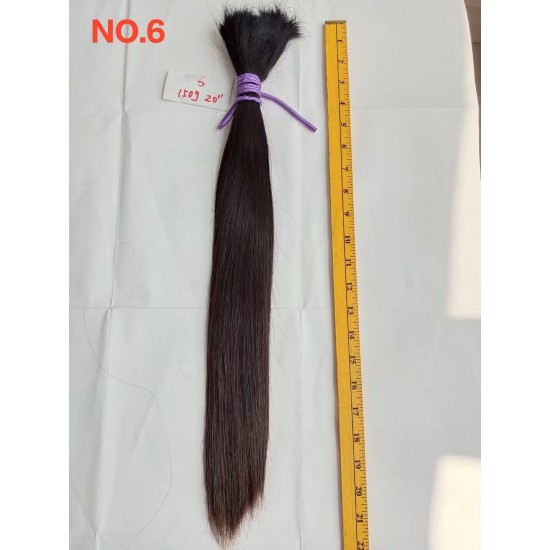 European Bulk Hair raw baby hair silky straight texture natural brownish color Original single donor hair