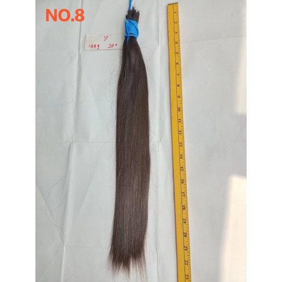European Bulk Hair raw baby hair silky straight texture natural brownish color Original single donor hair