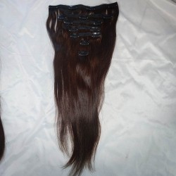 Classical Clip ins Filipino Straight Human Hair Dyed into #2 dark brown 7pcs/set ship in 3-4 days preorder