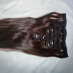 Classical Clip ins Filipino Straight Human Hair Dyed into #2 dark brown 7pcs/set ship in 3-4 days preorder