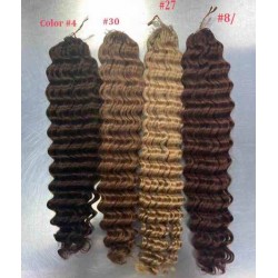 New arrival Crochet Human Hair Extensions colors deep wave texture 100grams