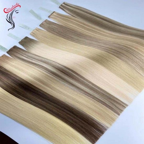 New Arrival Single donor double drawn Genius Thinner wefts hair extension seamless comfortable Luxury weaves 100g New Arrival Single donor double drawn Genius Thinner wefts hair extension seamless comfortable Luxury weaves 100g