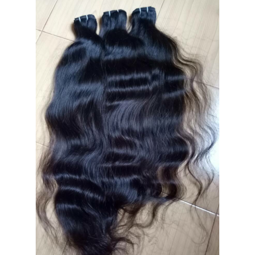 New arrival INDIAN raw natural wave wavy unprocessed human hair extensions 3 bundles great deals great weaves
