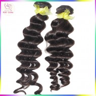 100% Real Human Hair BEST Laotian Deep Loose Curly Virgin Hair Weaves 3 bundles Deal Clean Wefts Alibaba Market
