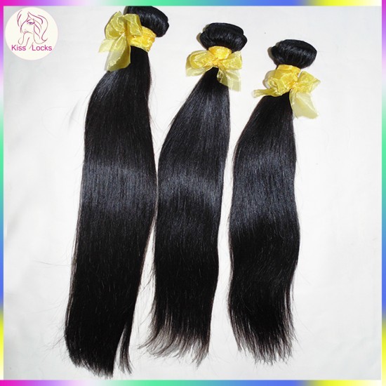 Fabulous Natural Hair Extensions 100 percent Rare Laotian Smooth Straight Virgin hair Weave 3 bundles Fast Deal