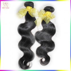 KissLocks Factory Sale Raw human hairs 2 bundles Deal Laotian Body Wave Virgin Weaves No Corn-chip smell