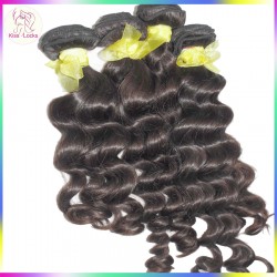New Arrival 10A Virgin Laotian Loose Curly More wavy 3pcs/lot(12"-28" inches) RAW Asian Collection Sexy Girl Beauty Products