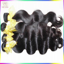 New Rare South Asian Exotic Laotian Virgin Human Hair Body Wave 3pcs/lot Medium luster No Mixture