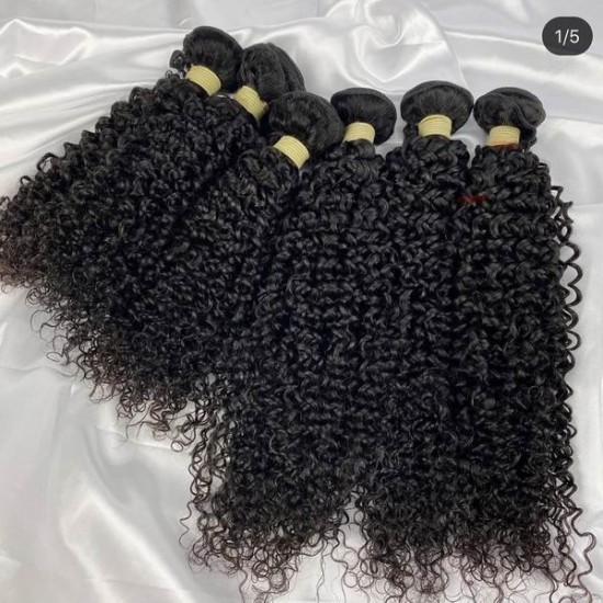 Gorgeous  Jerry curls Raw Laos hair 4 bundles package deal pure human hair no fillers