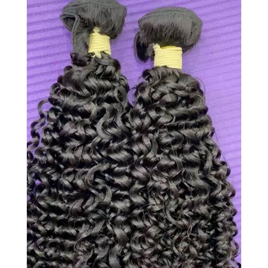 Gorgeous  Jerry curls Raw Laos hair 4 bundles package deal pure human hair no fillers