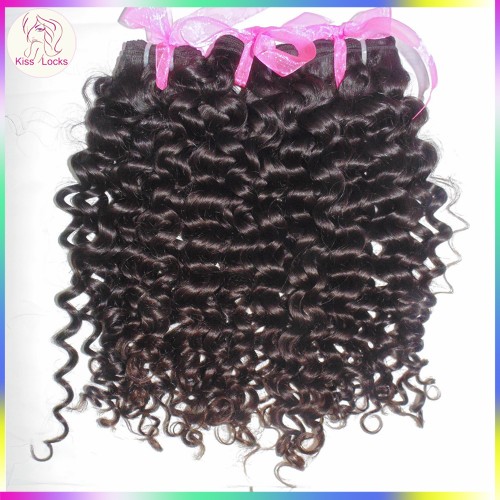10A KissLocks Curly Weave 3 bundles Malaysian Italian Deep Curls Virgin Human Hair 300g Full Natural Colors Vivid Cute Style