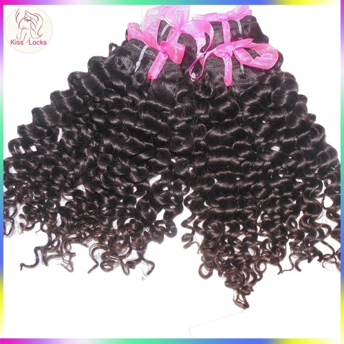 4pcs/lot Top 10A Lower maintenance  Fashion Romance Bouncy Curly Virgin Unprocessed Malaysian Hair Extensions 