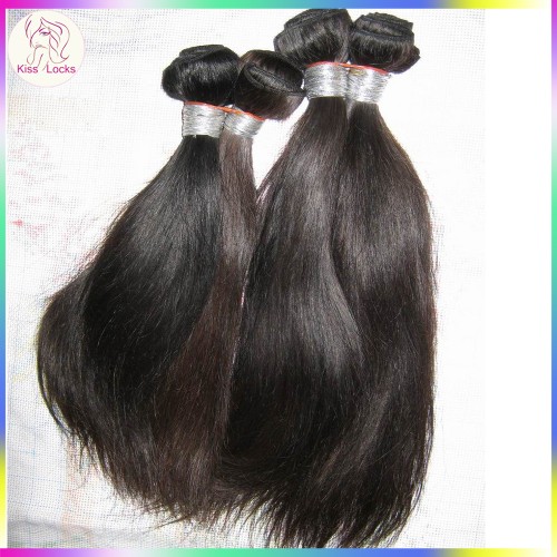 Retail 100% Malaysian straight virgin hair 1 piece bundle sample order(10"-30") no silicon coating can be dyed KissLocks RAW 10A