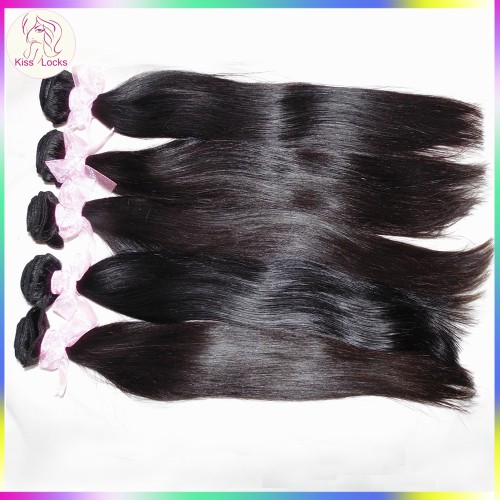 Low maintenance 10A Best Raw Coarse Straight Weave Virgin Mongolian Human Hair Extensions 3pcs(300g) Bouncy Weft
