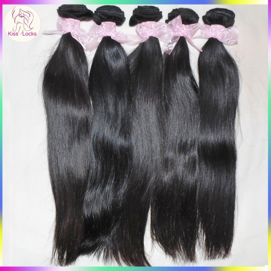100g Unprocessed 10A Mongolian virgin Straight hair 1 bundle Sample Hair KS RAW Hair Brand New