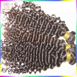 10pcs/lot 1KG wholesale Deep curly Peruvian Virgin Human hair Weave Brownish Luster Shiny Shade fast shipping