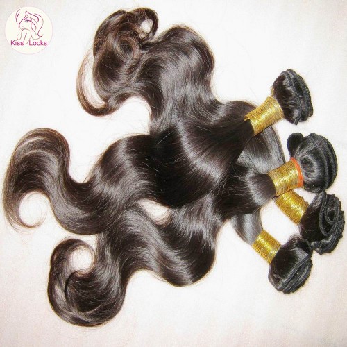Raw KissLocks Peruvian Unprocessed Virgin Human Hair 3pcs/lot 12"-30" Body wave wefts Cuticles Aligned Natural Color Premium Quality