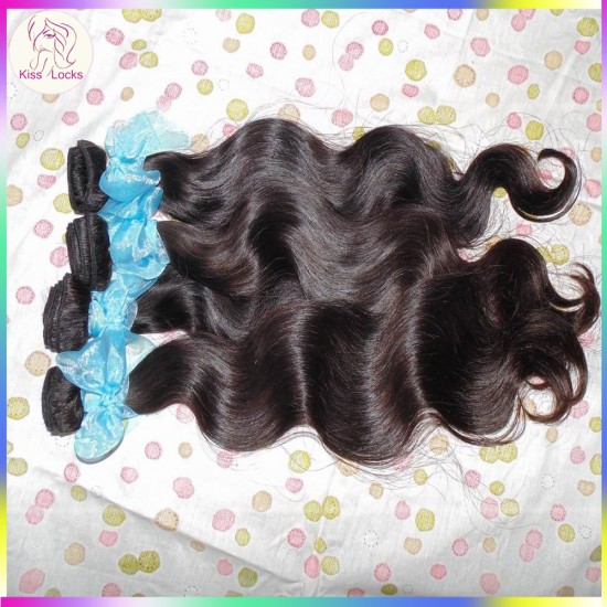 Sample Bundle Wavy 10A Russian human Virgin Raw human hair weave Cuticle intact,no acid wash,Can be flat iron