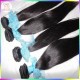 Top quality 3 Bundles Virgin Weave  Natural Silky Weft Straight Hair Russian RAW Hair Extension Off Black