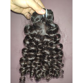 Special offer Clearance sale 1 bundle 16" Spanish curly raw hair brownish color 