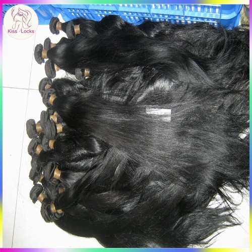 Single bundle Jet Black Brazilian Straight Human Hair Soft Silky Texture Dyed Hair 10"-30" Fast shipping Grade 7A