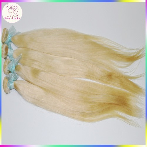 Caucasian Celebrity Style 100% Virgin Russian Silky Straight Blonde #613 Weave 4pcs/lot Great Quality 10A