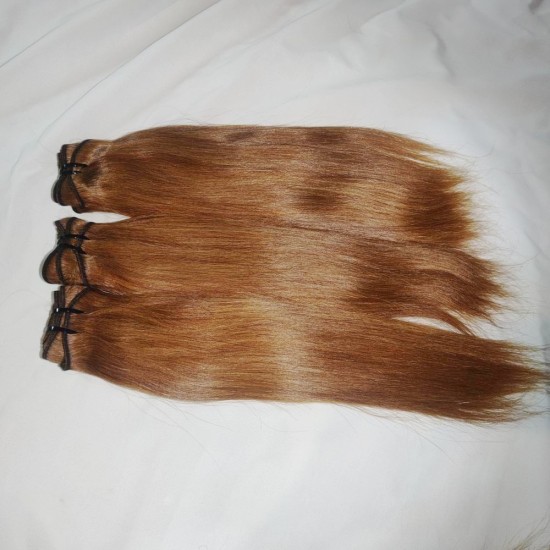 Preorder #30 Medium Auburn brown color raw hair quality smooth straight texture 3/4 bundles different options Preorder #30 Medium Auburn brown color raw hair quality smooth straight texture 3/4 bundles different options