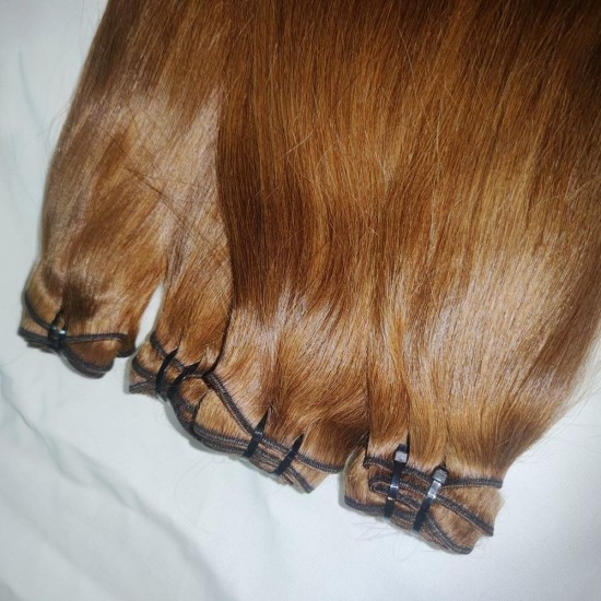 Preorder #30 Medium Auburn brown color raw hair quality smooth straight texture 3/4 bundles different options Preorder #30 Medium Auburn brown color raw hair quality smooth straight texture 3/4 bundles different options