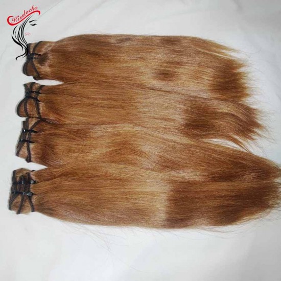 Preorder #30 Medium Auburn brown color raw hair quality smooth straight texture 3/4 bundles different options Preorder #30 Medium Auburn brown color raw hair quality smooth straight texture 3/4 bundles different options