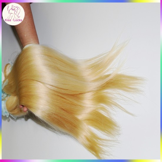 Top quality human hair Russian Silky Straight 3 bundles raw hair blonde extensions #613 Light Color KissLocks Weave Star Top quality human hair Russian Silky Straight 3 bundles raw hair blonde extensions #613 Light Color KissLocks Weave Star