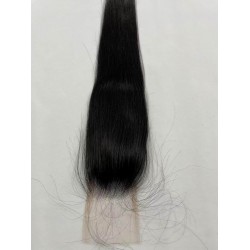 2X6 Kim Closure deep parting space Raw Straight Hair Single Donor Human Hair HD Lace Small Knots 
