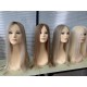 Silk base 3"x5" women's toppers 100% high quality Raw human hair #P9/613 blended colors grey coverage Silk base 3"x5" women's toppers 100% high quality Raw human hair #P9/613 blended colors grey coverage
