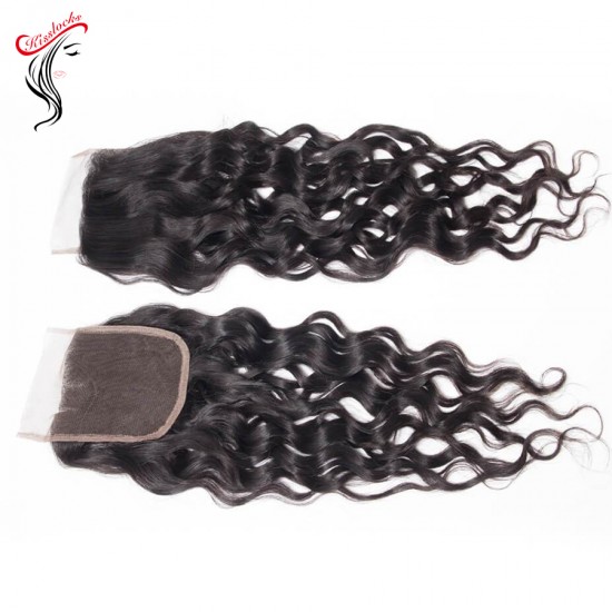 Kiss Locks Raw unprocessed water wave hair Lace Top Closure 4x4 Virgin Peruvian Mongolian Hair Types Cuticles aligned Free parting Kiss Locks Raw unprocessed water wave hair Lace Top Closure 4x4 Virgin Peruvian Mongolian Hair Types Cuticles aligned Free parting