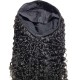 Half Women Wig with Adjustable Drawstring Raw Burmese Human Hair Glueless Breathable deep Curly Machine Wig